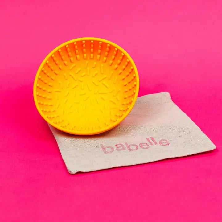 Le Mini Wiggler Lick Bowl - Jaune