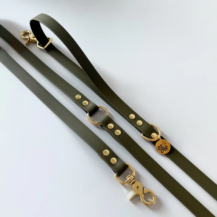 Laisse Mutli-positions Biothane® Kaki