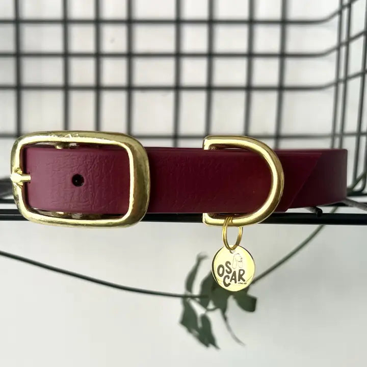 Collier Biothane® Bordeaux