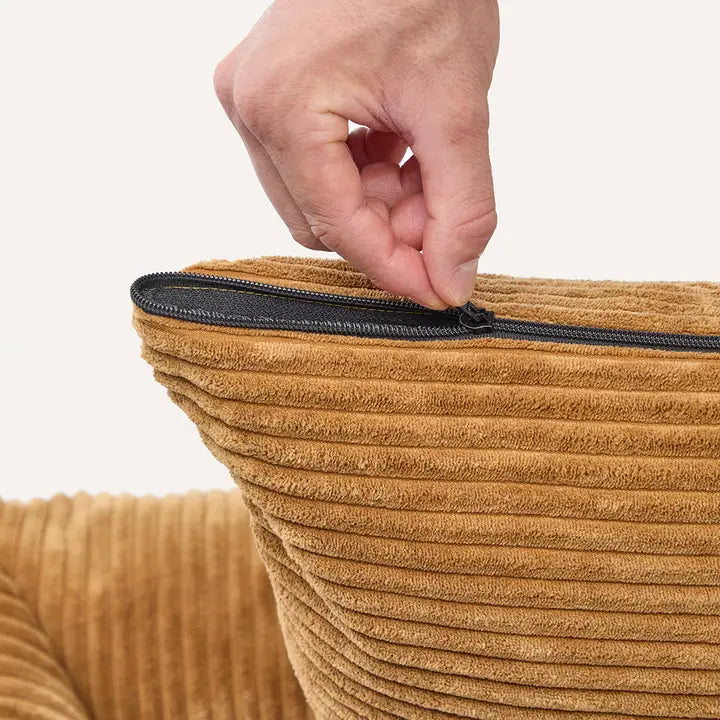 Panier velours côtelé - moutarde