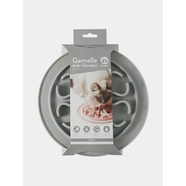 Gamelle anti-glouton - Gris