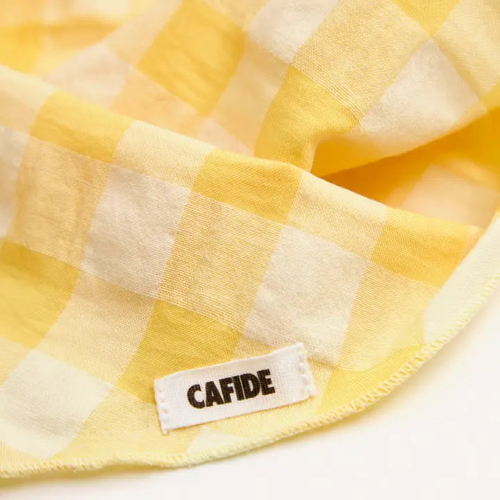 Bandana à carreaux - Jaune
