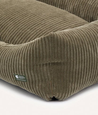 Panier velours côtelé - vert