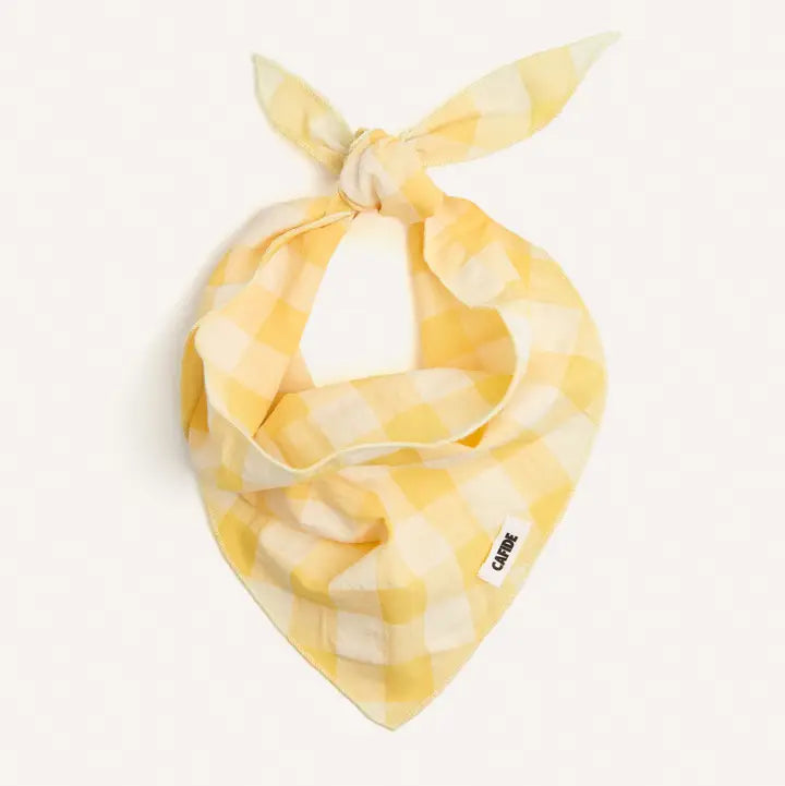 Bandana à carreaux - Jaune