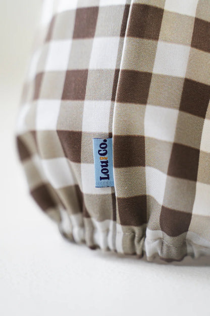 Snood Coton Vichy Marron