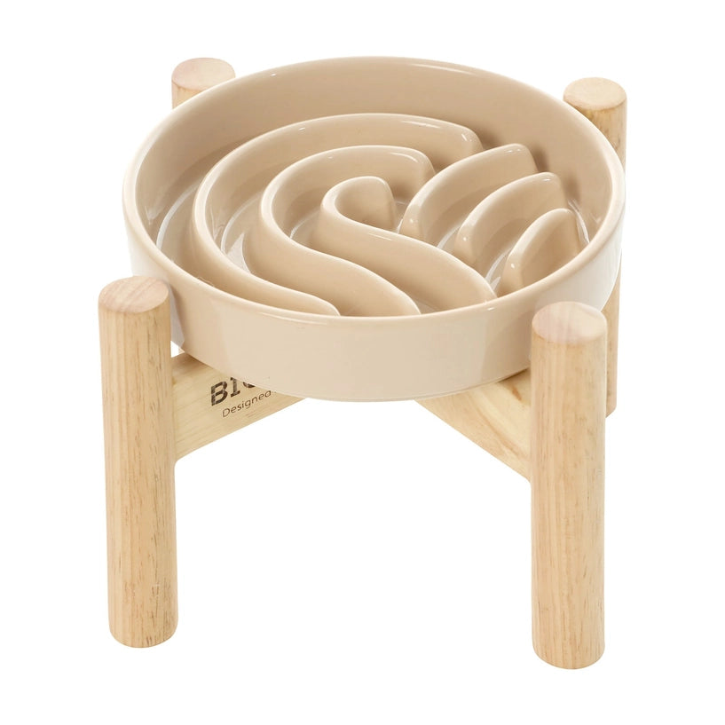 Gamelle Slow Feeder Beige