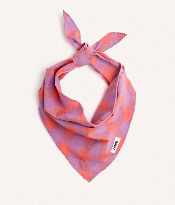 Bandana à carreaux - Rose &amp; Lila