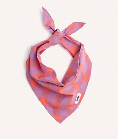 Bandana à carreaux - Rose &amp; Lila